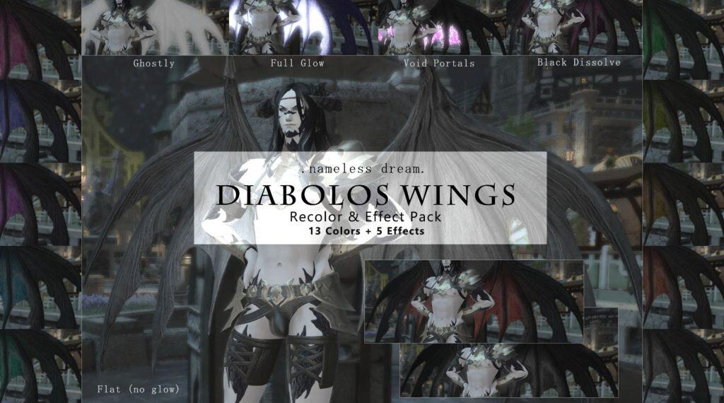 Diabolos Wings colors and effects pack v2.0 - ff14 Mods